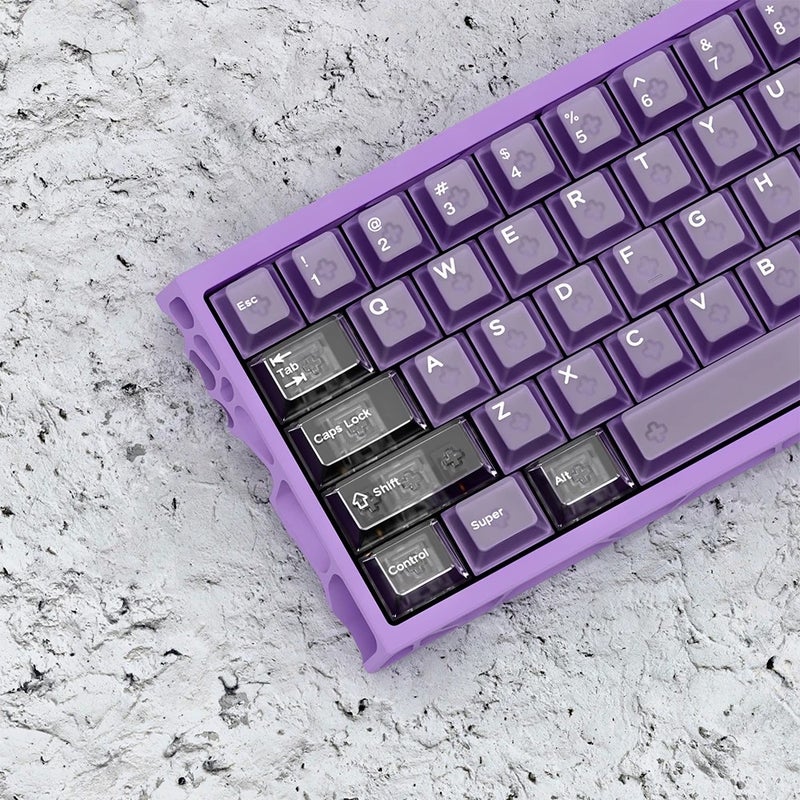Y&D Mechanical Gaming Keyboard - Deep Purple & White - Contour Keycaps - PC Gamers Keyboard - Image 2